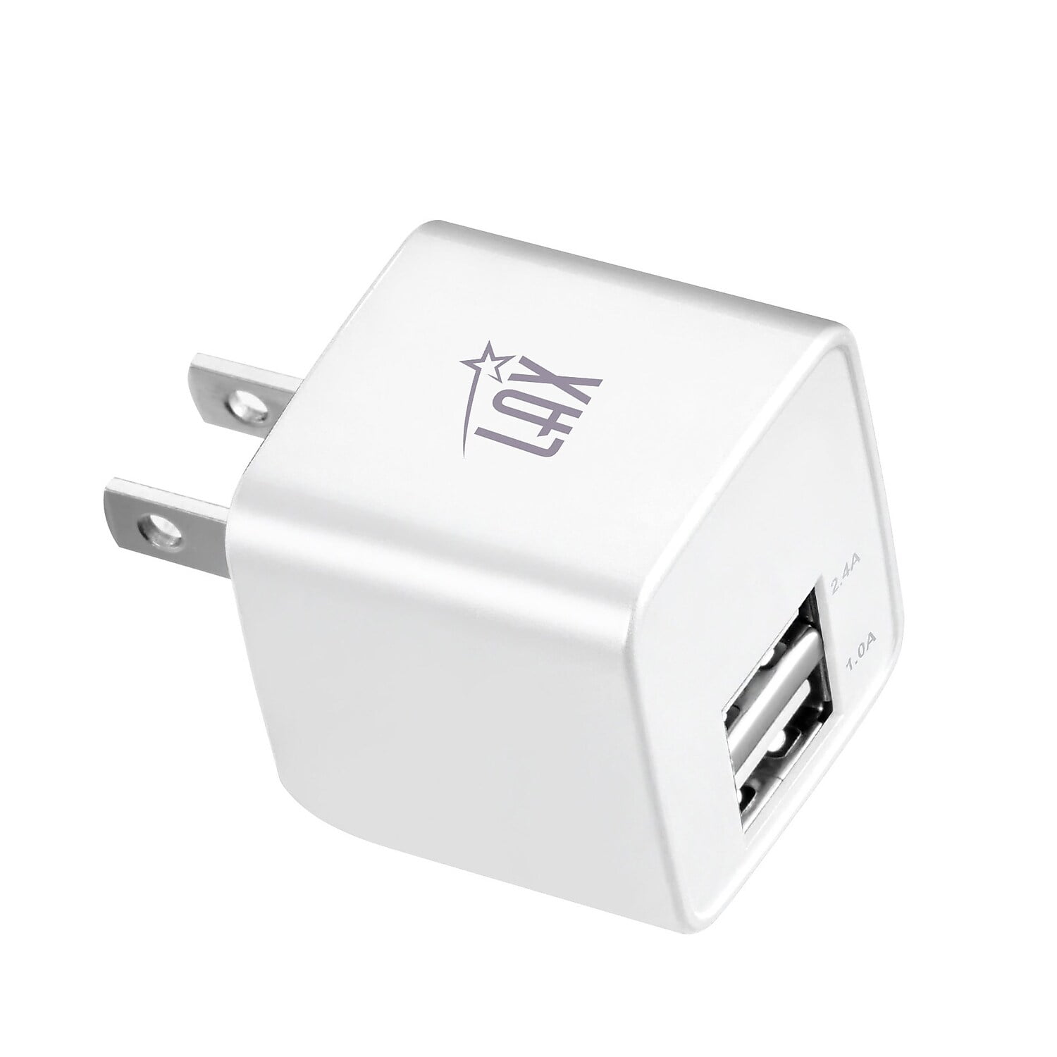 LAX Gadgets LAX Dual USB Port Wall Charger 2.4A for SmartphonesWhite ...