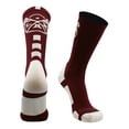 thumbnail image 1 of LAX Lacrosse Socks with Lacrosse Sticks Athletic Crew Socks (Maroon/White, Large), 1 of 2