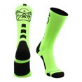 thumbnail image 1 of LAX Lacrosse Socks with Lacrosse Sticks Athletic Crew Socks (Neon Green/Black, Medium), 1 of 2