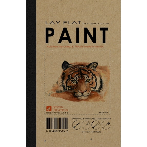 Lay Flat Watercolor Sketchbook: Removable Sheets, Multi-Media Paper (5.5" x 8.5") LF-50100-LS (1 Book)