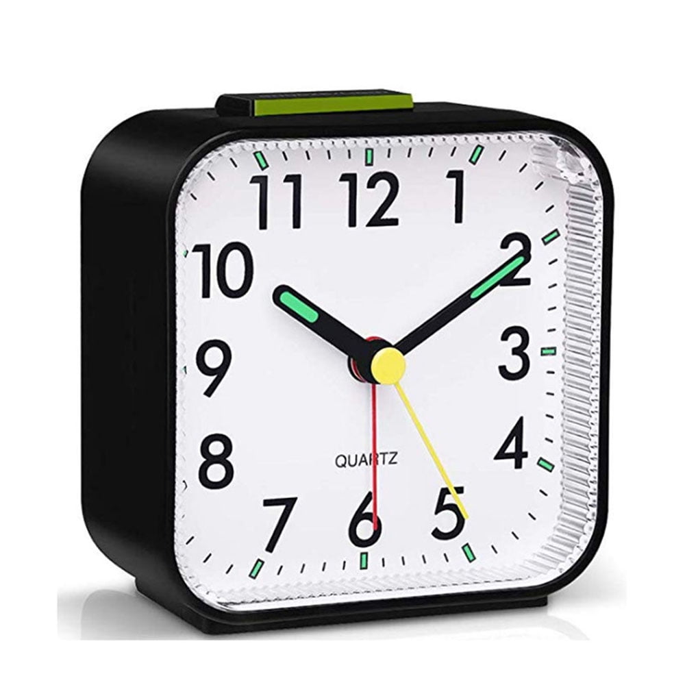 LAYADO Analog Alarm Clocks Silent Non Ticking Bedside Alarm Clock