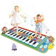 LAYADO Piano Mat ,44" X 20"Double Keyboard Floor Music Dancing Play Mat