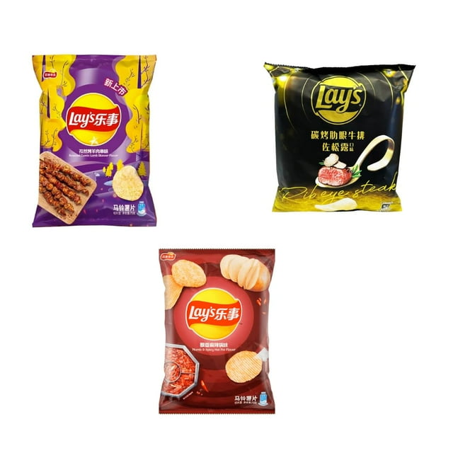 LAYS ASIAN CHIPS VARIETY PACKEXOTIC POTATO CHIPS IMPORTED FROM CHINA