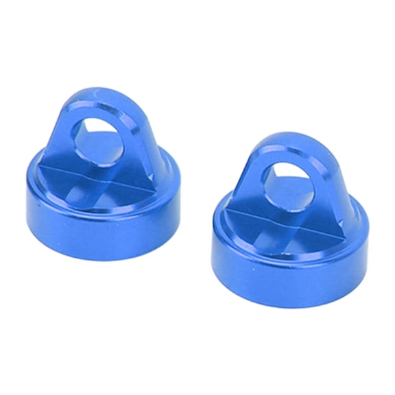 LAZIOEGR 1/10 TENACITY Pro RC Shock Absorber Top Cap Aluminum Alloy Damper Protector for Remote Control Car Model Replacements, Pack of 2 (Blue, 0.7 inches / 1.8 cm)