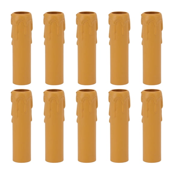 LAZIOEGR 10‑Pack 4‑Inch Candle Cover Sleeves – Vintage Wax Drop Design for E14 Chandeliers & Lamps