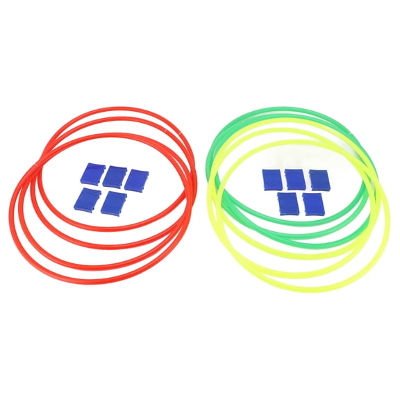 LAZIOEGR 10 Pcs Sensory Training Hoop, 15 inches / 38 cm Jumping Rings Floor Game for Focus Balance and Coordination Exercise
