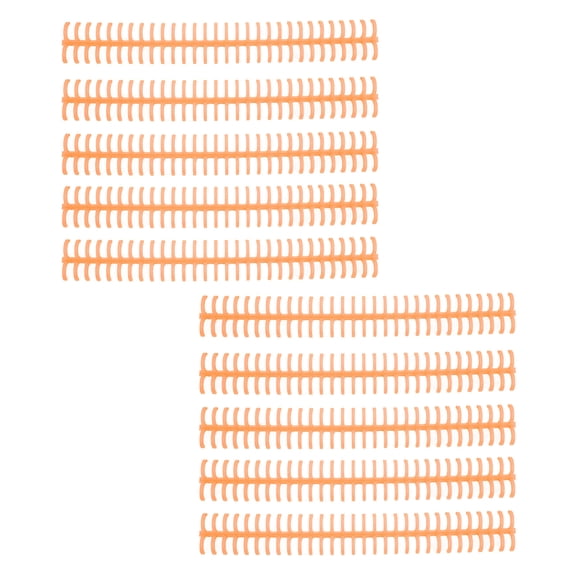 LAZIOEGR 10 Pieces Plastic Binding Spines Spirals Coils Combs 30-Hole Strip for Loose Leaf Paper Notebooks 1/2 inch (13mm) Inner Diameter Office School Supplies - Orange Color