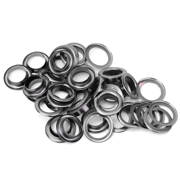 LAZIOEGR 100 Pcs Brass Eyelets Grommets for Leather Craft Clothing DIY Tool Knitting Accessory Repair Replacement Set (Black 8mm / 0.31 inches)