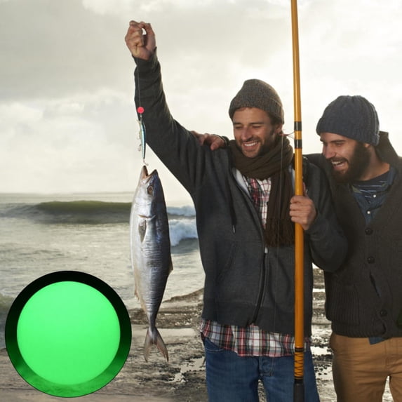 LAZIOEGR 1000 Pieces Luminous Glow Fishing Beads Round Float Tackle Lure Accessories For Outdoor Saltwater And Freshwater Angling, 5.12 inches / 13 cm Pack Size