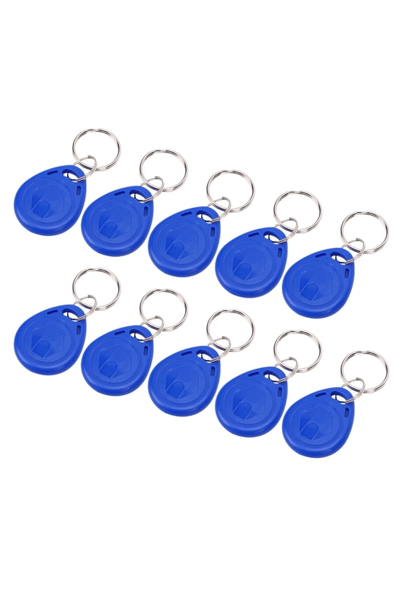 10PCS Rewritable Blank UID Keychain Key Fobs T5577 Chip 125kHz for Access Control Blue