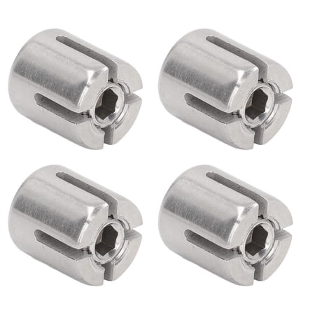 LAZIOEGR 10Pcs Cross Cable Clamps, 316 Stainless Steel M10 Wire Rope Trellis Clips, Heavy Duty Hardware for Deck Railing Kits Below 0.079 inches / 2 mm