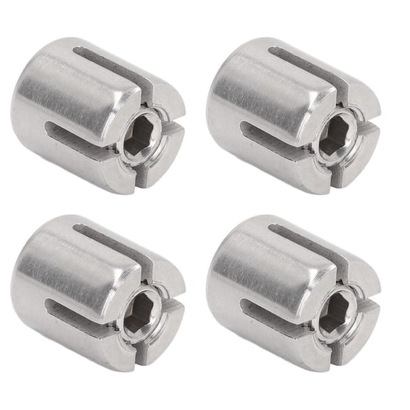 LAZIOEGR 10Pcs Cross Cable Clamps, 316 Stainless Steel M10 Wire Rope Trellis Clips, Heavy Duty Hardware for Deck Railing Kits Below 0.079 inches / 2 mm