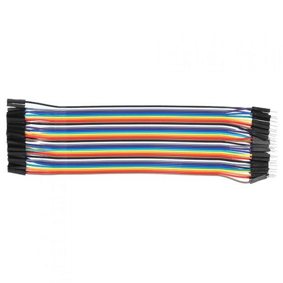 LAZIOEGR 10Pcs Premium Jump Wire Plastic Male to Female Connecting Cable for Computer Electronics 2.54mm Pitch Prototyping Breadboard DIY Projects (7.9 inches / 20 cm Length, 0.1 in / 2.54 mm Width)