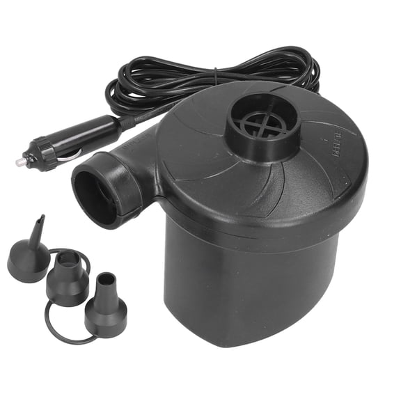 LAZIOEGR 12V Electric Air Pump Portable Inflation Deflation Pump with 3 Nozzles High Power Quick Fill Air Pump for Pool Inflatables Toys Air Mattress Floating Beds Boat 13x13x10 inches