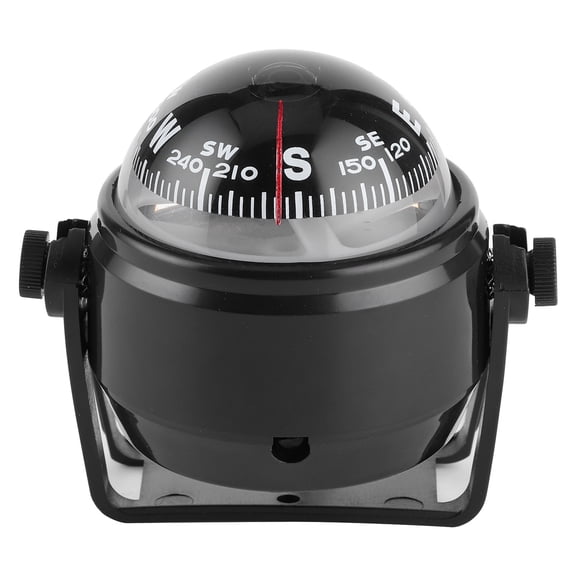 LAZIOEGR 12V LED Sea Marine Electronic Digital Compass Boat Yacht Ship Navigation Compass for Sail Precision ABS Directional Equipment Includes Retaining Screws and Pick (9.00 in / 22.8 cm) Black