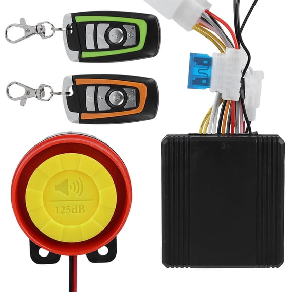 LAZIOEGR 12V Motorcycle Anti Theft Security Alarm System Remote Control Engine Start Universal