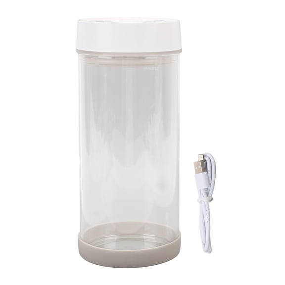 LAZIOEGR 1350 ml Electric Vacuum Sealed Glass Jar – Built‑in Battery, Clear Borosilicate, Ideal for Tea, Coffee, Nuts & Snacks
