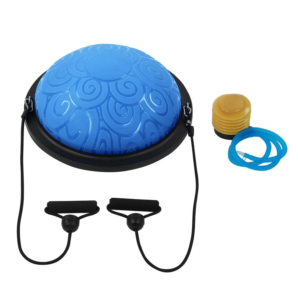 LAZIOEGR 19.7" Explosion‑Proof Balancing Half Ball Trainer – Blue, 6‑Foot Antislip Base, Multi‑Purpose Fitness & Massage Ball for Strength, Core & Weight Loss