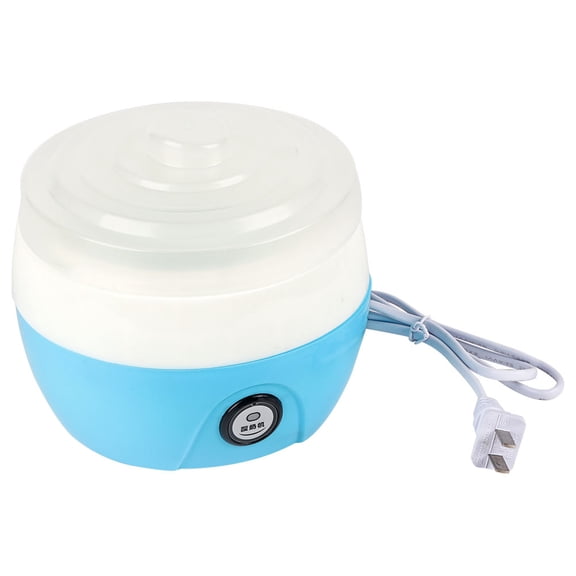 LAZIOEGR 1L Electric Yoghurt Maker Machine with Automatic Controls, Food Grade DIY Yogurt Tool Container (6.3 x 6.3 x 5.91 inches / 16 x 16 x 15 cm), Blue
