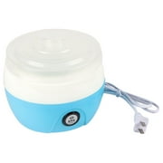 LAZIOEGR 1L Electric Yoghurt Maker Machine with Automatic Controls, Food Grade DIY Yogurt Tool Container 6.3 x 6.3 x 5.91 inches / 16 x 16 x 15 cm, Blue
