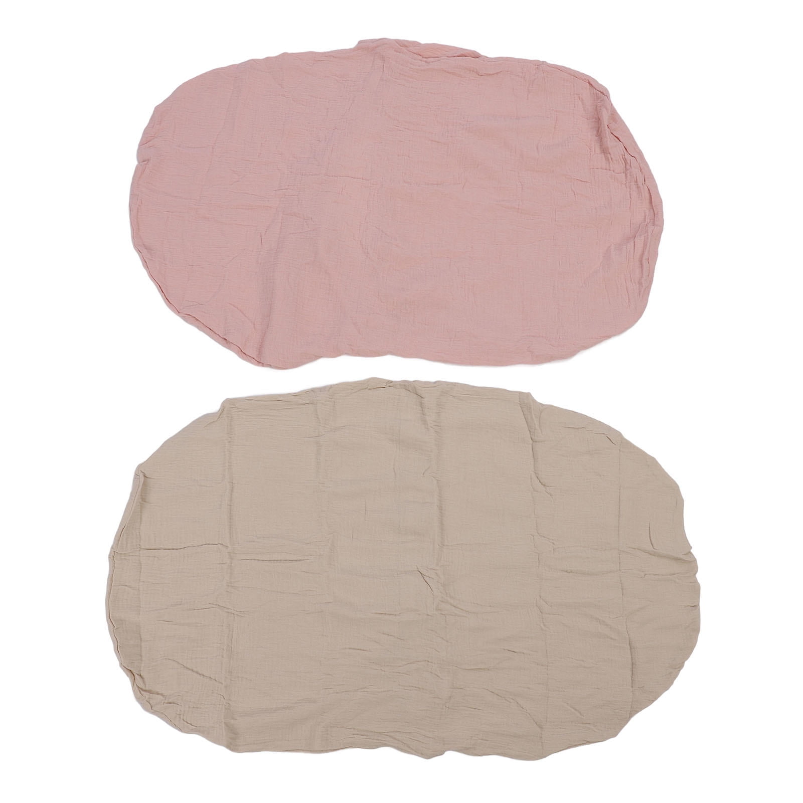 LAZIOEGR 2-Pack Cream Pink Diaper Changing Pad Covers – Full Wrap, Machine Washable, Soft & Durable – Fits Most Standard Pads, Ideal Gift