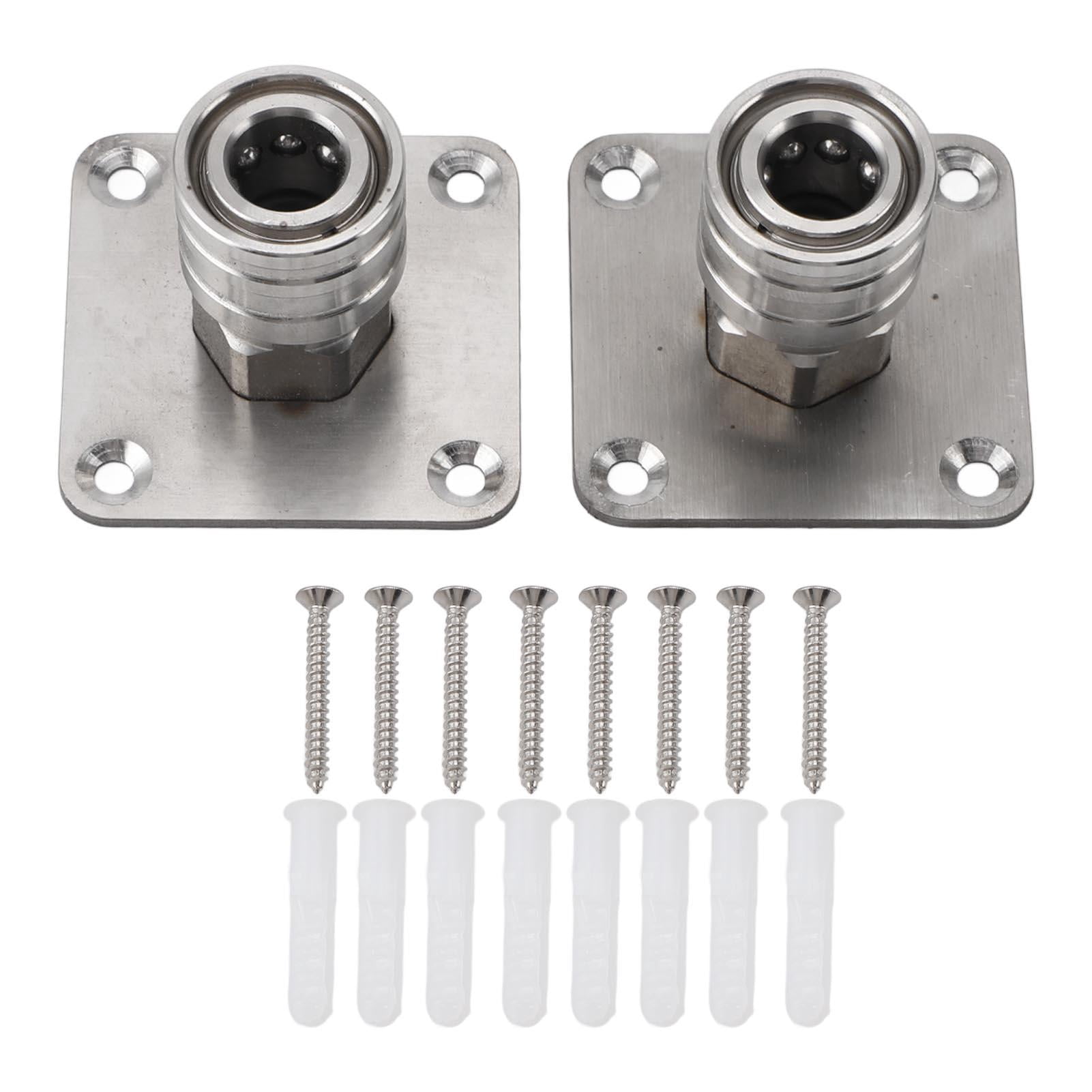 LAZIOEGR 2‑Pack Wall‑Mounted Foam Cannon & Nozzle Organizer – Stainless Steel 1/4" Quick‑Connect Holder for Pressure Washers