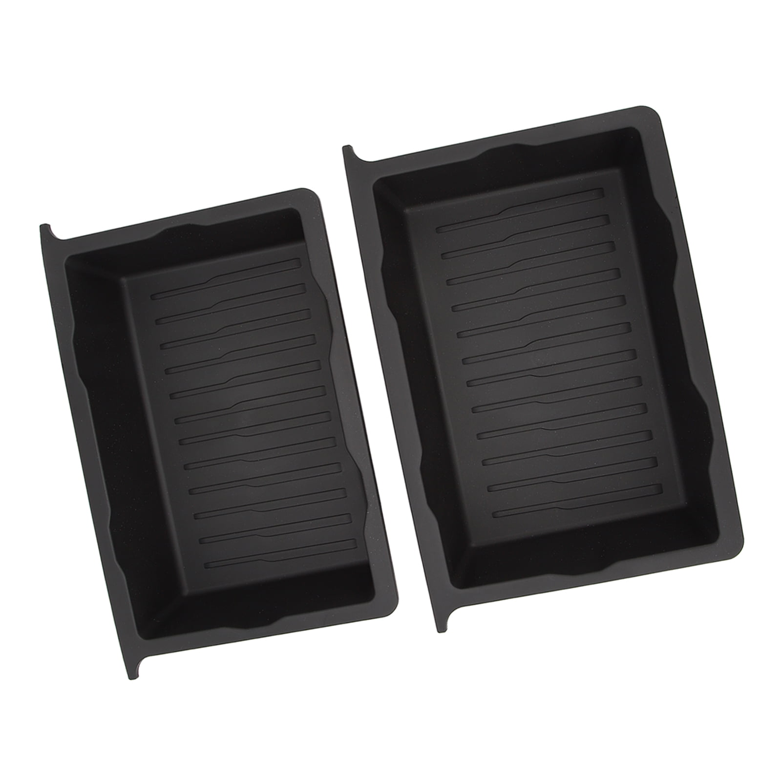 LAZIOEGR 2 Pcs Under Seat Storage Box Organizer Container Tray Replacement for Tesla Model Y 2020-2023, 16.5 x 11.0 x 4.7 Inches / 42 x 28 x 12 cm, Black Custom Fit Auto Interior Accessories Bin