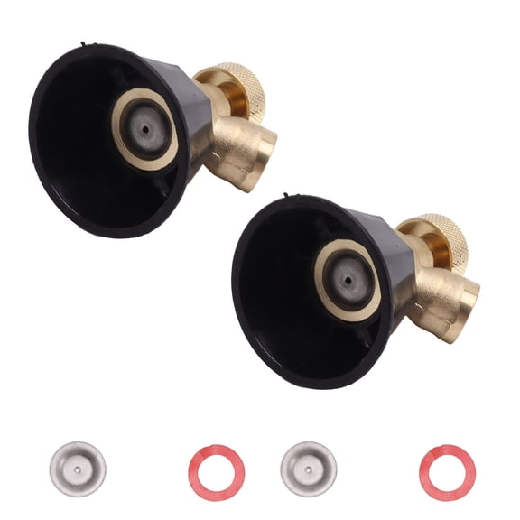 LAZIOEGR 2 Set Adjustable Misting Nozzle Copper Plastic Big Fog Fine Mist Water Atomizing Spray Sprinkler for Lawn Garden (5.9 inches / 15 cm)