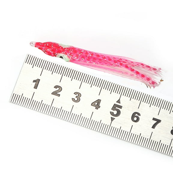 LAZIOEGR 20pcs Assorted Color Luminous Squid Skirt Baits Saltwater Soft Lures (2.36 inches / 6 cm)