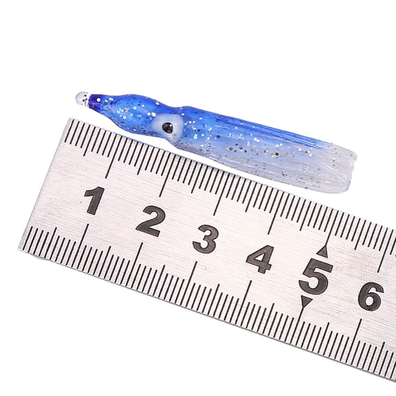 LAZIOEGR 20pcs Mixed Color Luminous Squid Skirt Baits Saltwater Soft Sea Fishing Lures (1.57 inches / 4 cm)