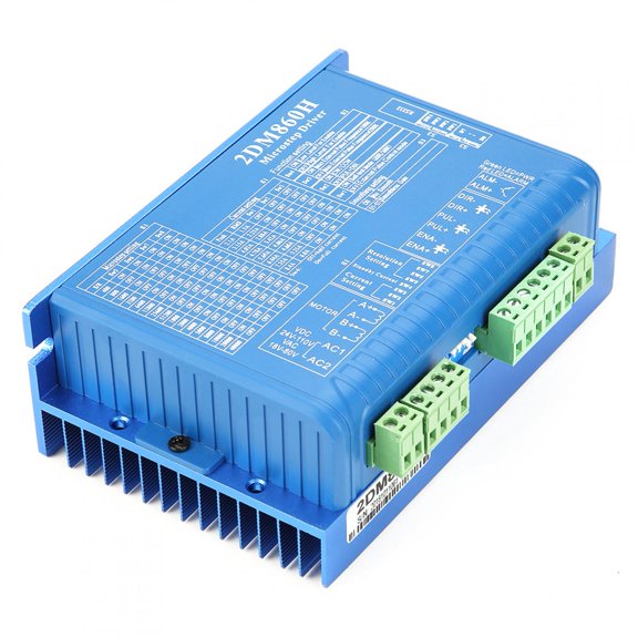 LAZIOEGR 2DM860H 2 Phase Stepper Motor Driver CNC Digital Microstep Controller, 2-256 Microstep Settings Range, High Impulse Response Frequency, 16.00 x 12.00 x 6.00 inches / 40.6 x 30.5 x 15.2 cm