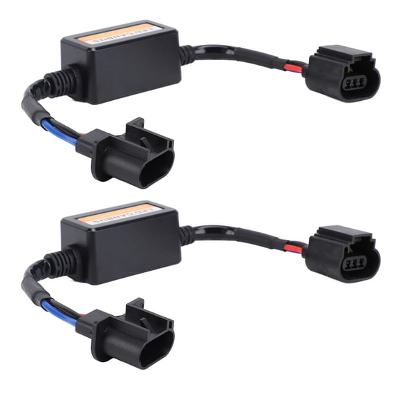 LAZIOEGR 2PCS Car LED Headlight Canbus Decoder Anti Flicker Warning Error Harness Resistor Kit for H13 Headlamp Models, Plug and Play Installation, Automotive Electrical Replacement Accessory