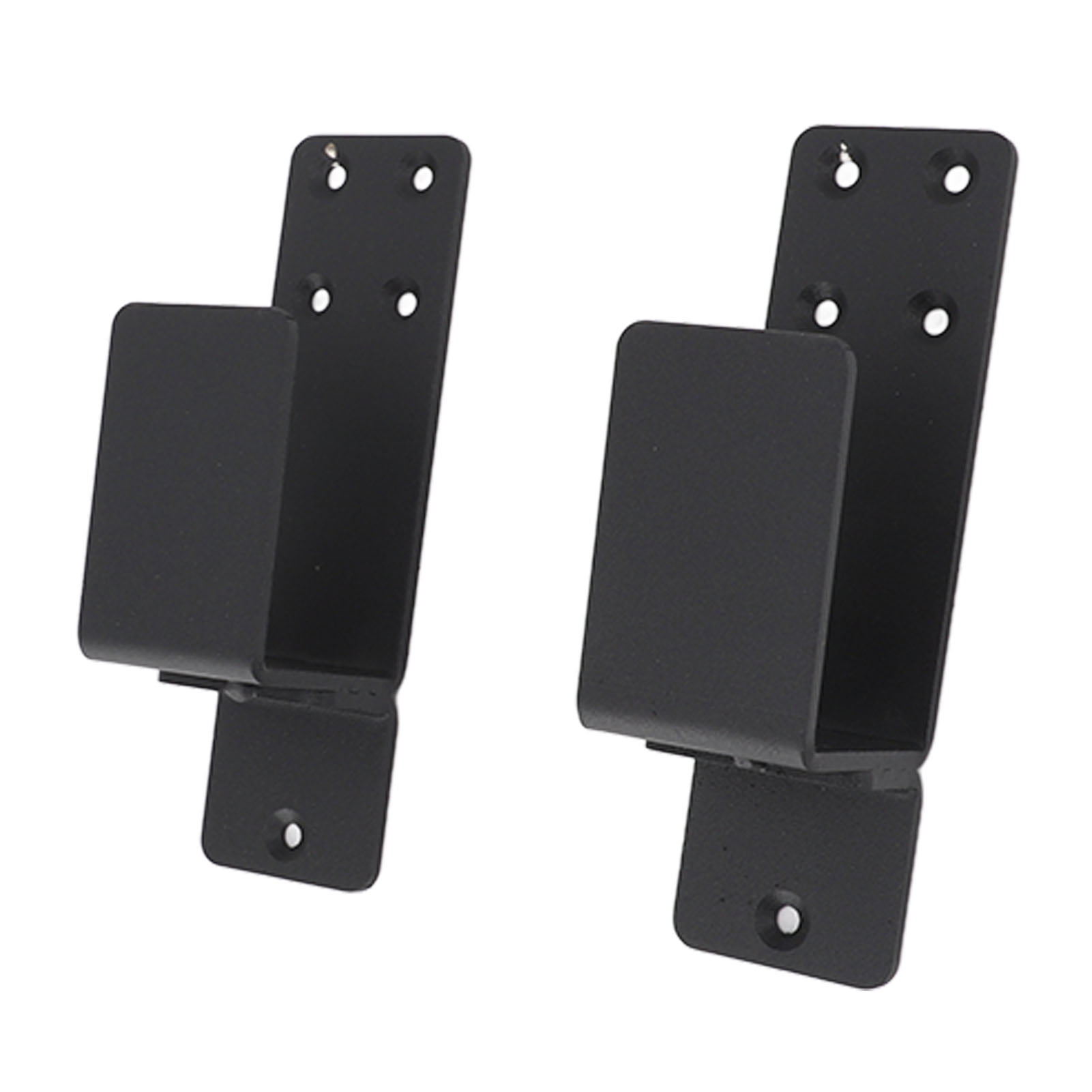 LAZIOEGR 2PCS Door Barricade Brackets Drop Open Bar Holder Carbon Steel U Bracket for 2x4 Boards Black