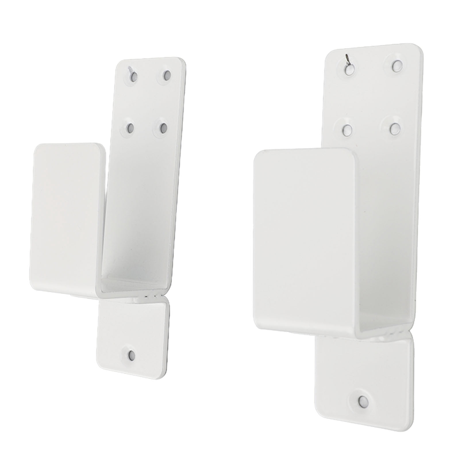 LAZIOEGR 2PCS Door Barricade Brackets Drop Open Bar Holder Carbon Steel U Bracket for 2x4 Boards White