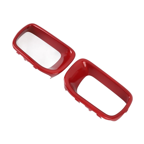LAZIOEGR 2Pcs Front Bumper Grille Guard Red Car Air Duct Frame Cover Direct Replacement for Mini Cooper S F55 F56 F57 2014-2021 (7.48 in / 19 cm)