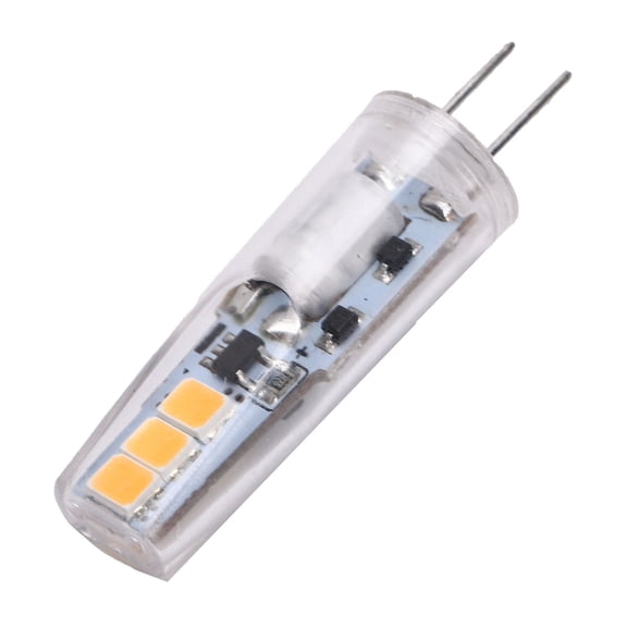 LAZIOEGR 2W G4 LED Bulb, 200LM Warm White 2700K-3200K, AC/DC 12V Mini PC Bi-Pin Base Lamp for Home Chandelier Ceiling Lighting, Non-Dimmable (0.04 lbs / 18 g)