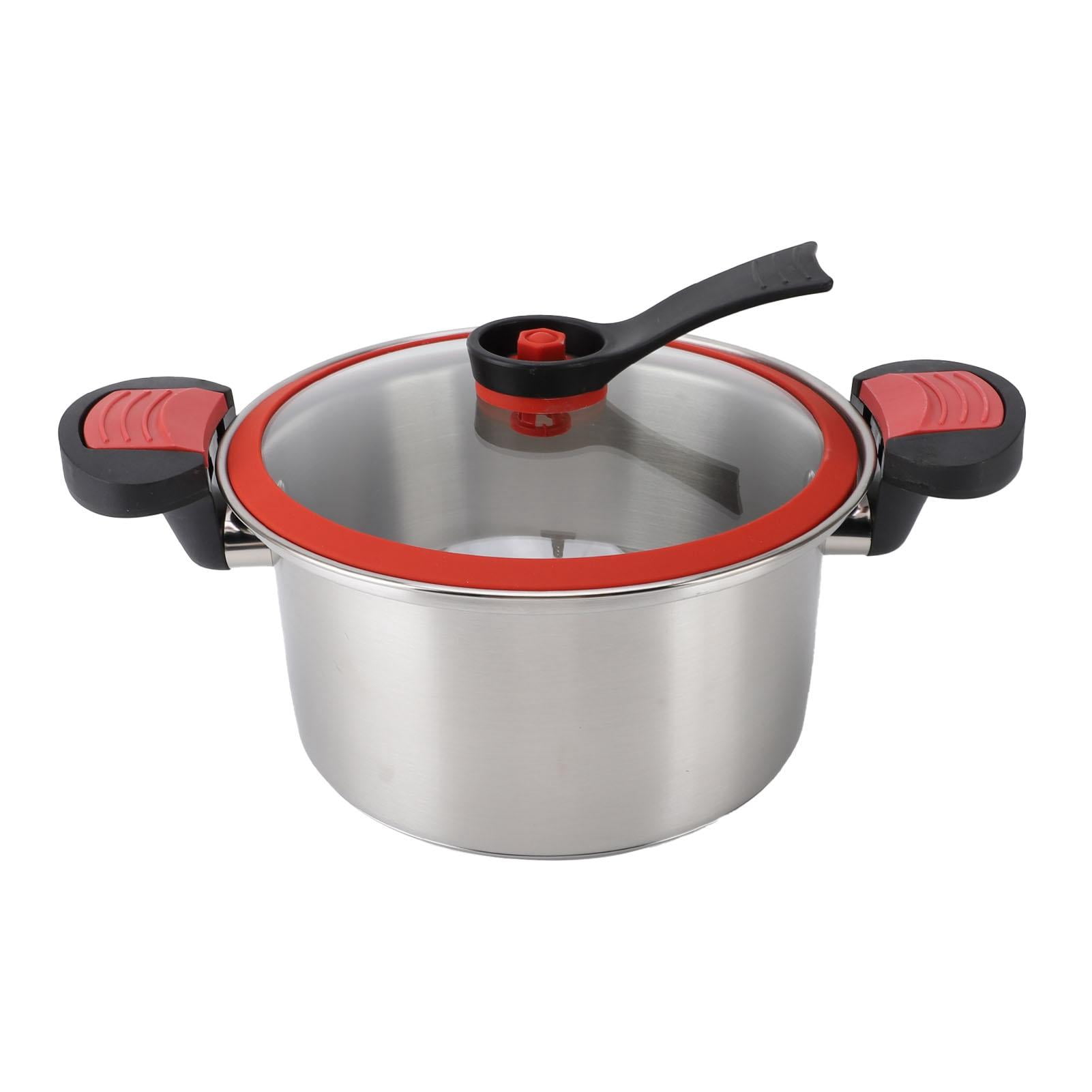 LAZIOEGR 3.5L 304 Stainless Steel Pressure Cooker – Large Capacity, Fire‑Proof, Dual‑Ear Soup Pot for Home & Commercial Use