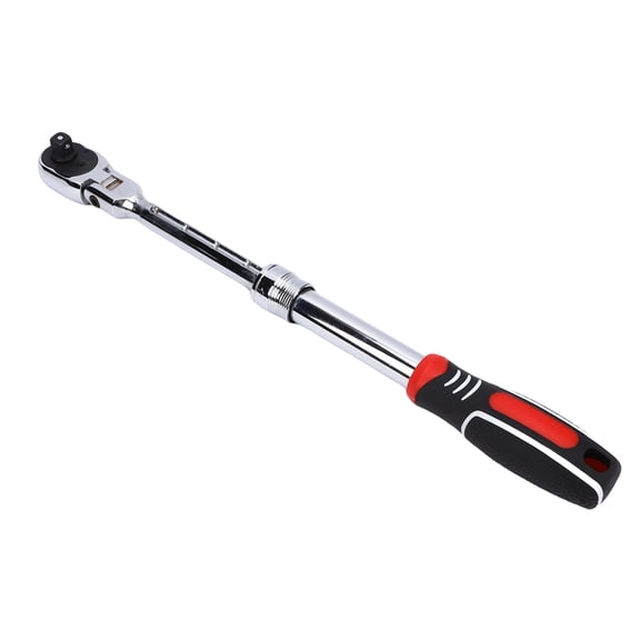 LAZIOEGR 3/8 Inch Drive 72 Tooth Extendable Handle Flexible Head Ratchet Wrench, 11.2-14.6 inches / 28.5-37 cm Adjustable Length