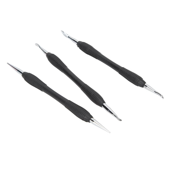 LAZIOEGR 3 Pieces Leather Craft Modeling Carving Tools Set, Stainless Steel Leathercraft Press Rub Tool for DIY Shaping & Trimming, Different Sizes, Household Leather Working Supply (15.2cm / 6.0in)