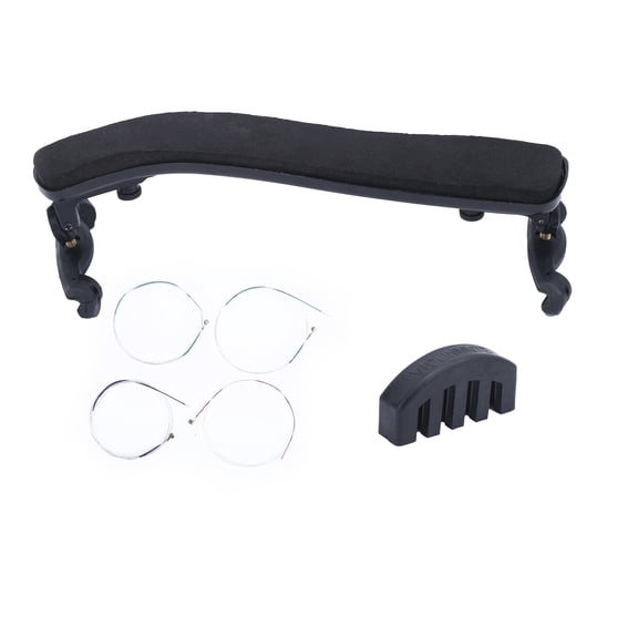 LAZIOEGR 3 in 1 Violin Parts Kit Shoulder Rest Mute Strings Set for 3/4 4/4 Violins Replacement Accessories