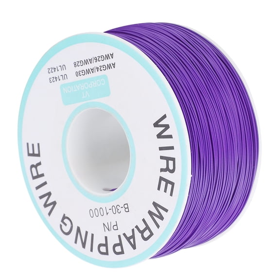 LAZIOEGR 30 AWG Tinned Copper Wire Circuit Board Flying Wire Electronic Connecting Cable, Single Core Jumper Wire, Purple, 10 inches / 25.4 cm