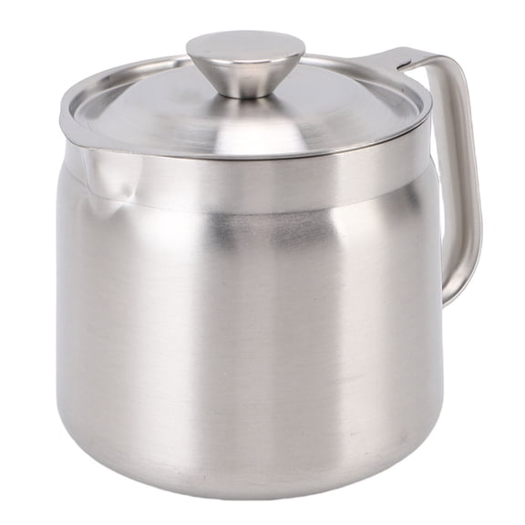 LAZIOEGR 304 Stainless Steel Bacon Grease Container with Strainer and Dust Proof Lid, Cooking Oil Can Keeper Storage Pot for Frying Cooking, 1000ml / 33.8 oz