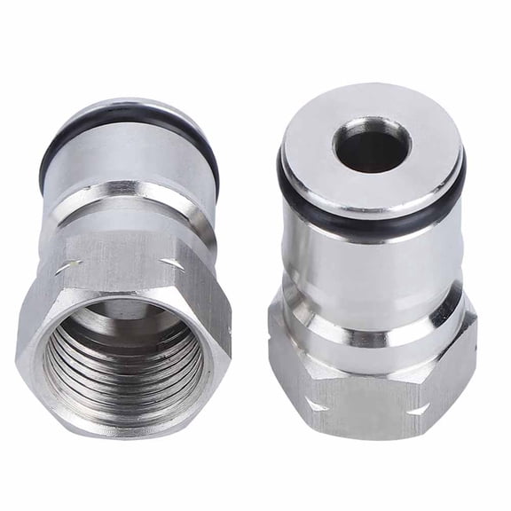 LAZIOEGR 304 Stainless Steel Homebrew Keg Ball Lock Post Connector Adapter 9/16in-18 Female Thread Keg Posts Parts Brewing Accessory Liquid Gas Combo Kit (1.2x0.8 in / 30x20 mm)