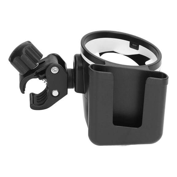 LAZIOEGR 360 Adjustable Stroller Cup & Phone Holder SlipProof Clip, 2in1 Bottle & Phone Rack, Easy ToolFree Install, Universal Fit