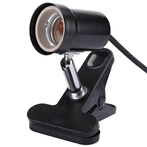 LAZIOEGR 360 Degree Rotation Short Tube Reptile Light Support Heating Lamp Bracket Stand, Adjustable Terrarium Heat Emitter Fixture Holder for Turtles & Lizards, 7.09 in / 18 cm