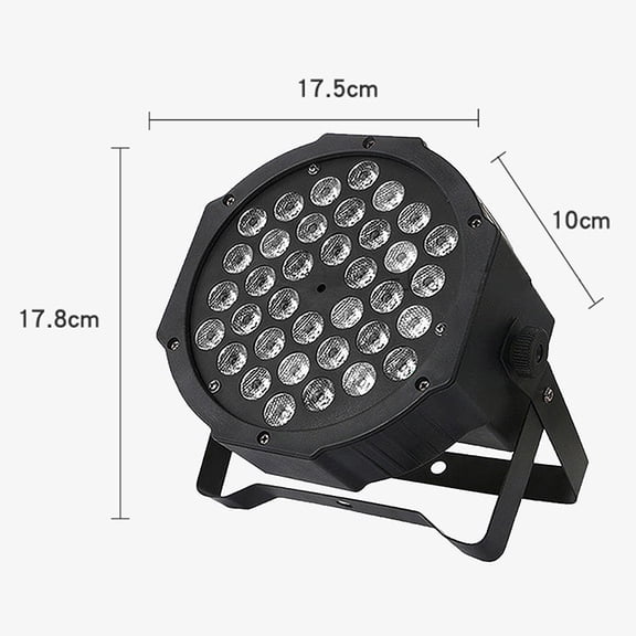 LAZIOEGR 36W LED Stage Light with 7 Modes Sound Activated Auto Play Par Can Stage Light 110V US Plug Remote Control Black