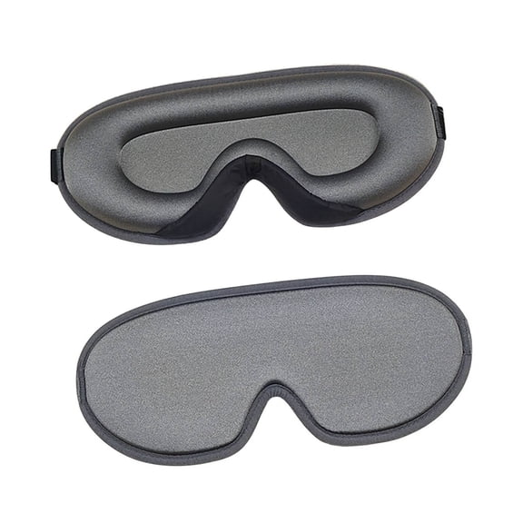 LAZIOEGR 3D Contoured Cup Sleep Mask for Men Women, Light Blocking Breathable Memory Foam Blindfold for Travel and Nap, Gray (9.45 in / 24 cm)