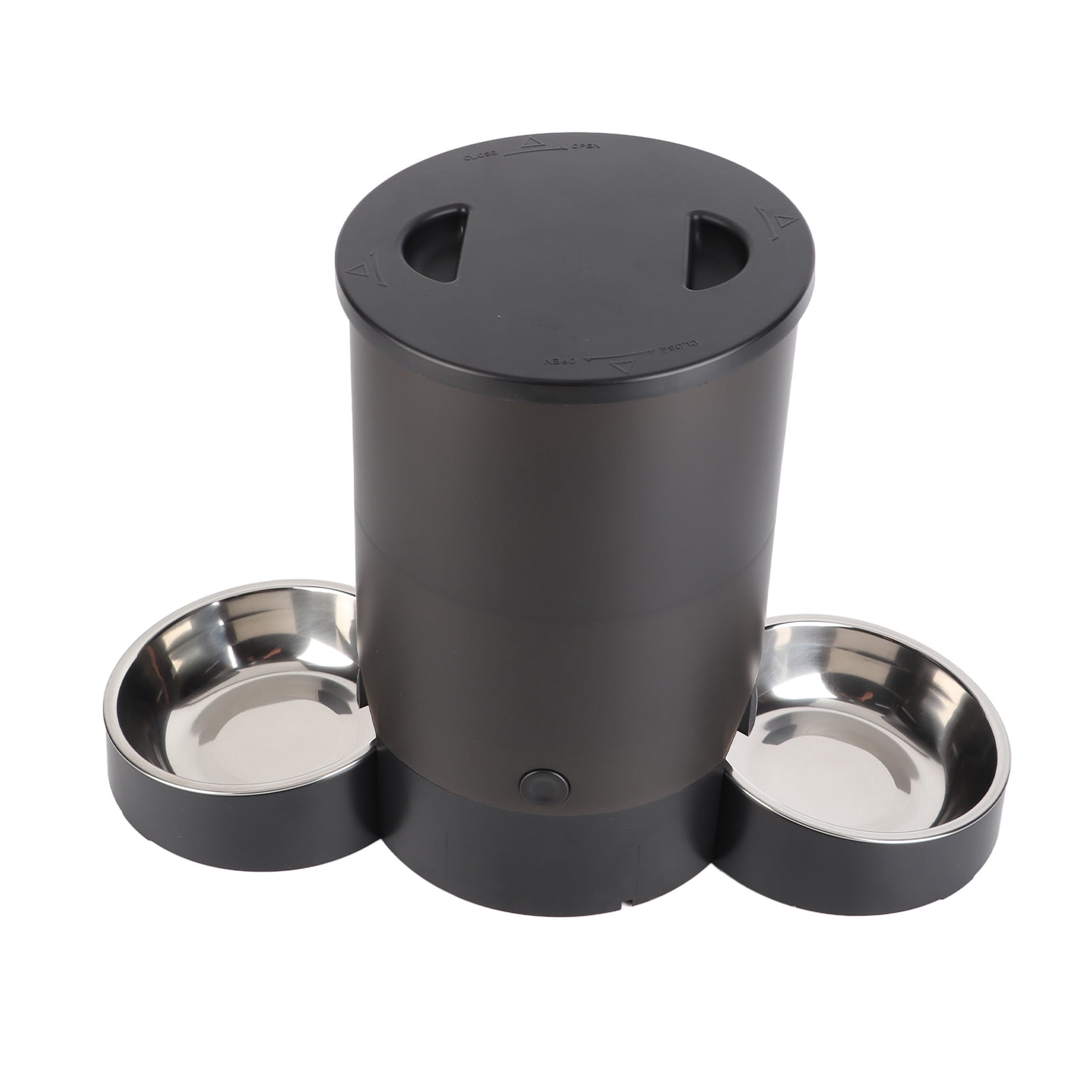LAZIOEGR 3L Smart Automatic Pet Feeder for Two Cats, Wi-Fi App Controlled Timed Dog Food Dispenser, Portion Control & Voice Recorder, Black (11.42 inches / 29 cm)
