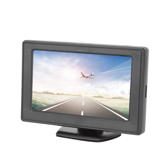 LAZIOEGR 4.3 Inch Car Monitor TFT LCD Screen High Definition Rearview Dashboard Display with 2-Way AV Input for Reverse Backup Camera and DVD Player (4.3" / 10.9 cm)