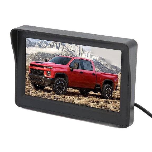 LAZIOEGR 4.3 Inch TFT LCD Car Backup Monitor Display DC 12V Rotatable Rear View Reverse Vehicle Back Up Screen for Cars Trucks SUVs Minivans (10.9 cm Diagonal Display)